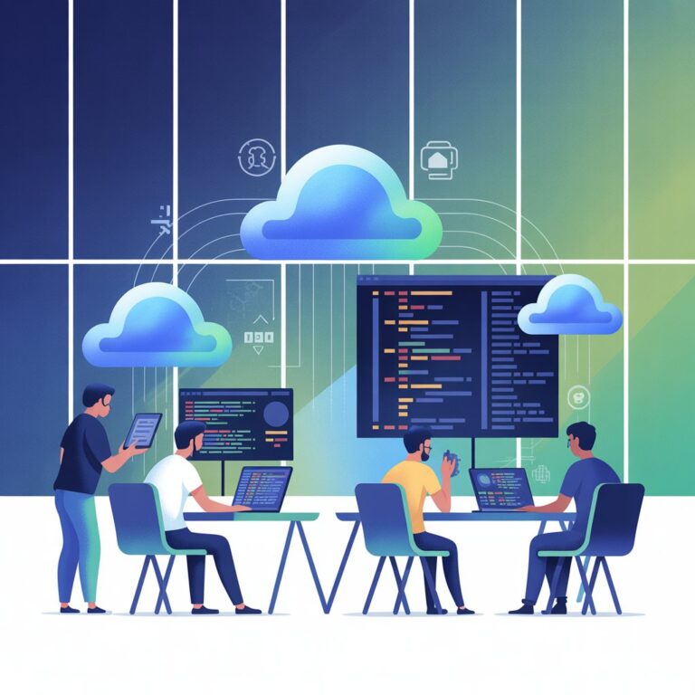 Custom software development solution for modern businesses using advanced technology and collaborative development teams